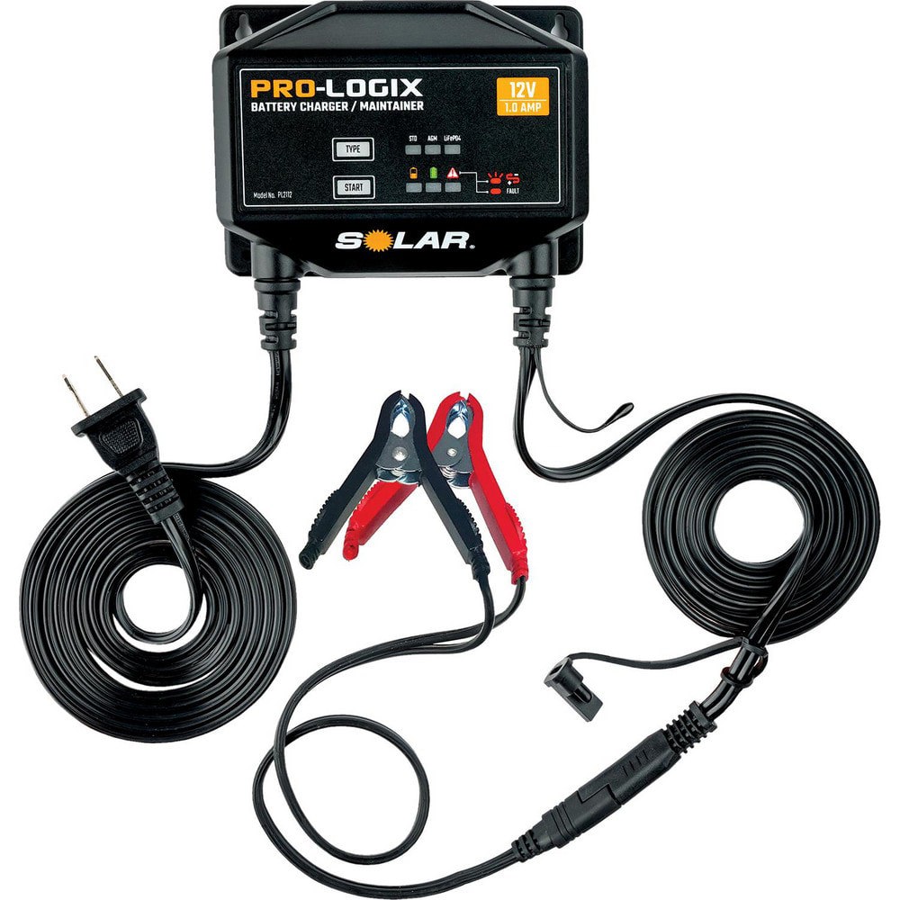 Automotive Battery Chargers & Jump Starters; Battery Charger Type: Automatic Charger/Maintainer ; Overall Width: 7 ; Overall Height: 4.5in ; Overall Depth: 4.5in ; Cable Gauge: 18 ; Cable Length: 72.000