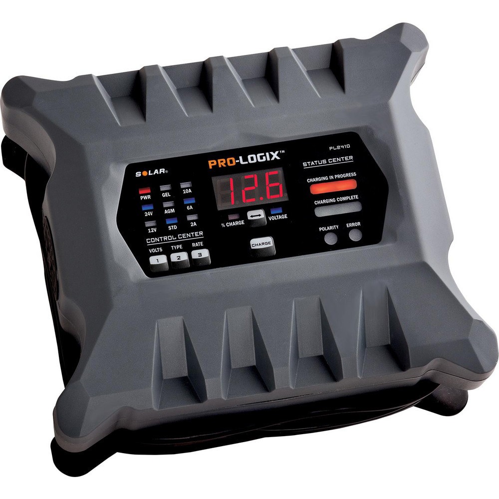 Automotive Battery Chargers & Jump Starters; Battery Charger Type: Automatic Charger/Maintainer ; Overall Width: 9 ; Overall Height: 8in ; Overall Depth: 4.5in ; Cable Gauge: 12 ; Cable Length: 72.000