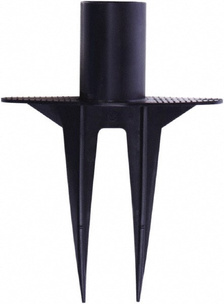Pedestrian Barrier Stanchion Spike: Polyester, Black, Use with Banner Stakes PLUS Stakes