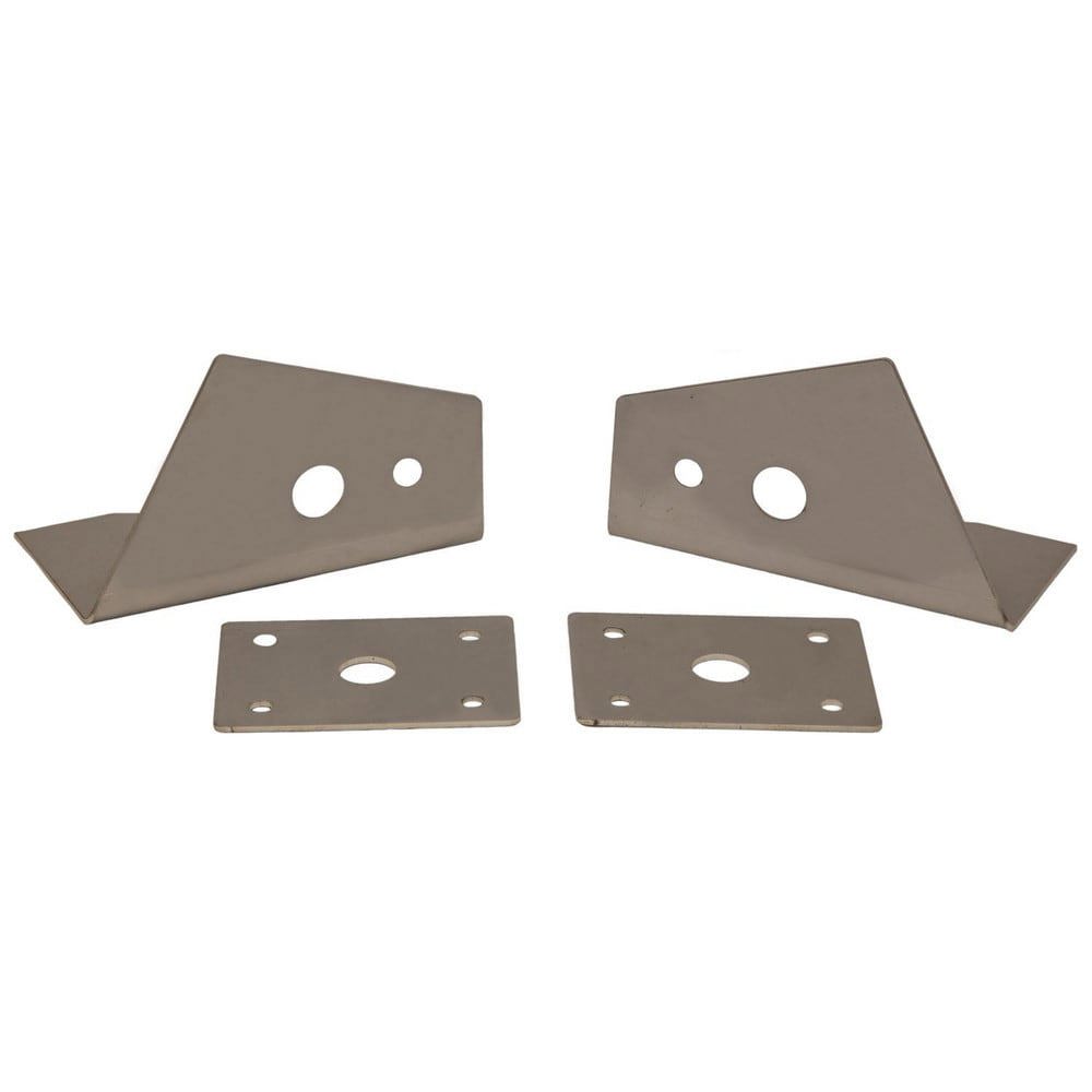 Automotive Light Mounts & Accessories; Type: Truck Hood Light Brackets ; For Use With: Single Stud Plow Lights ; Length (Inch): 7-11/16 ; Material: 304 Stainless Steel ; Color: Silver ; Height (Inch): 5-27/32