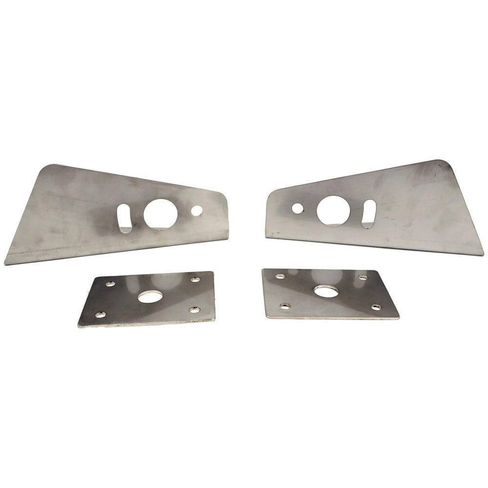 Automotive Light Mounts & Accessories; Type: Truck Hood Light Brackets ; For Use With: Dual Stud Plow Lights ; Length (Inch): 10-3/4 ; Material: 304 Stainless Steel ; Color: Silver ; Height (Inch): 6-13/32