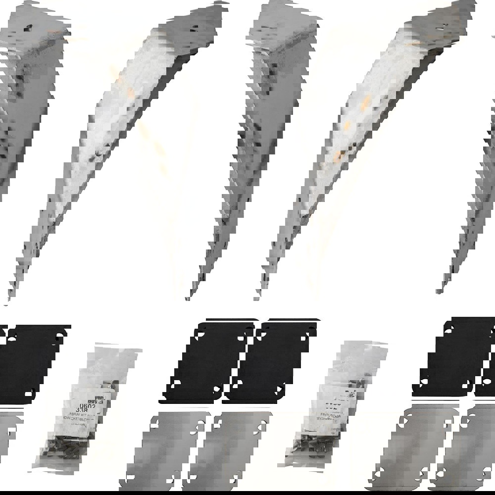 Automotive Light Mounts & Accessories; Type: Plow Light Bracket Kit ; For Use With: Freightliner M2-106 ; Length (Inch): 11 ; Material: Stainless Steel ; Color: Silver ; Height (Inch): 9