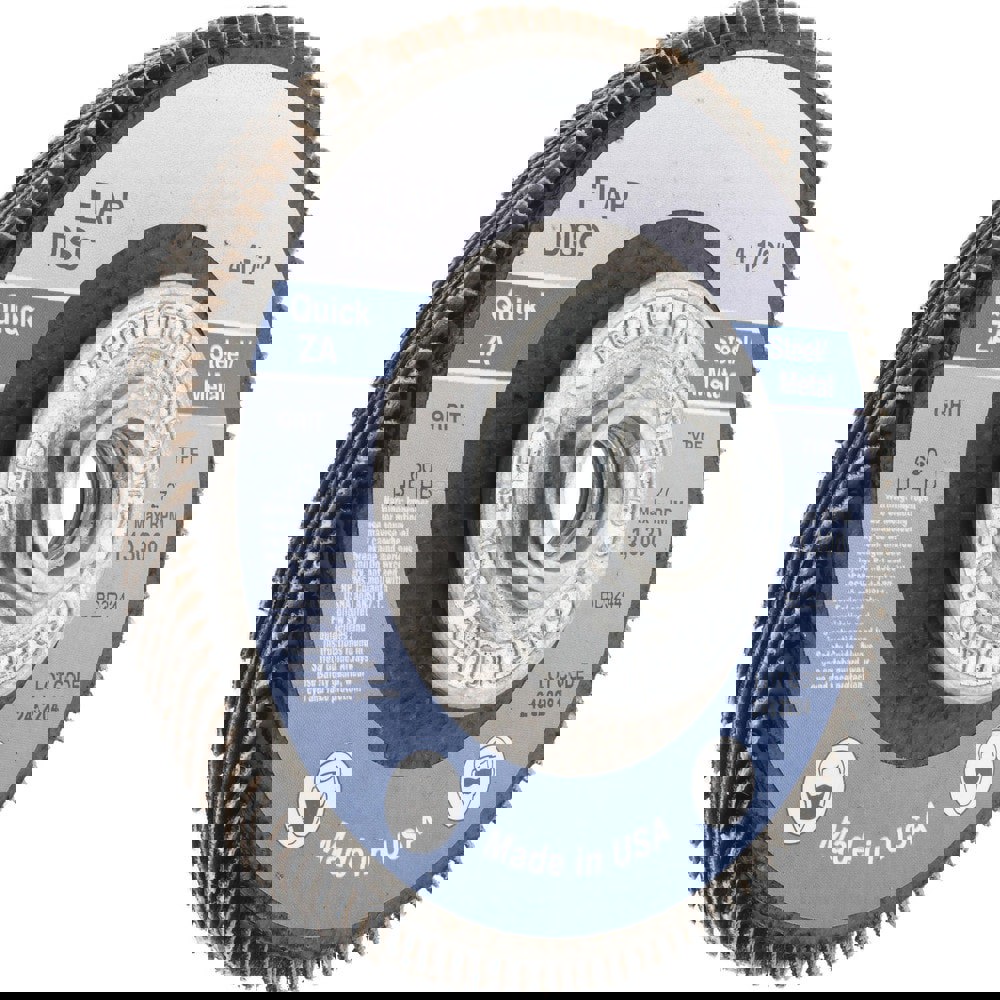 Flap Disc: 5/8-11 Hole, 60 Grit, Zirconi