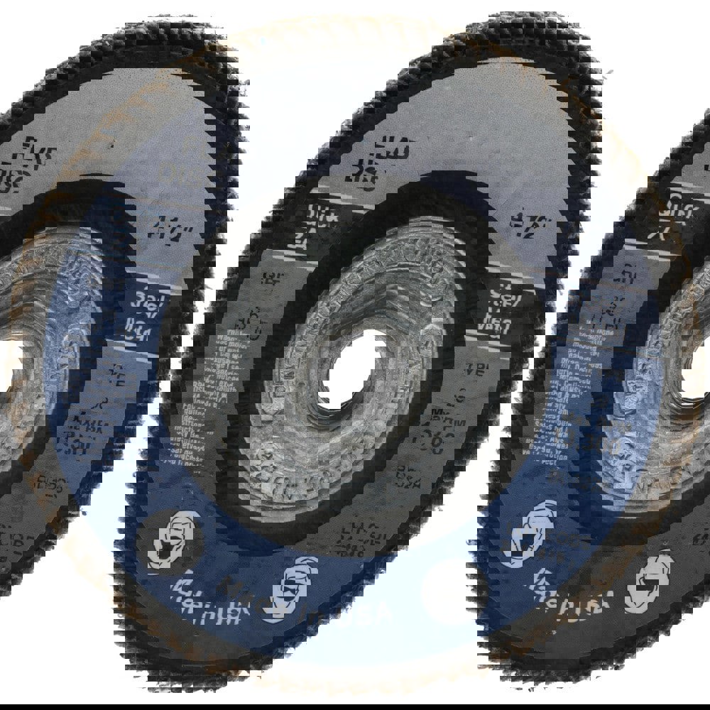 Flap Disc: 5/8-11 Hole, 36 Grit, Zirconi