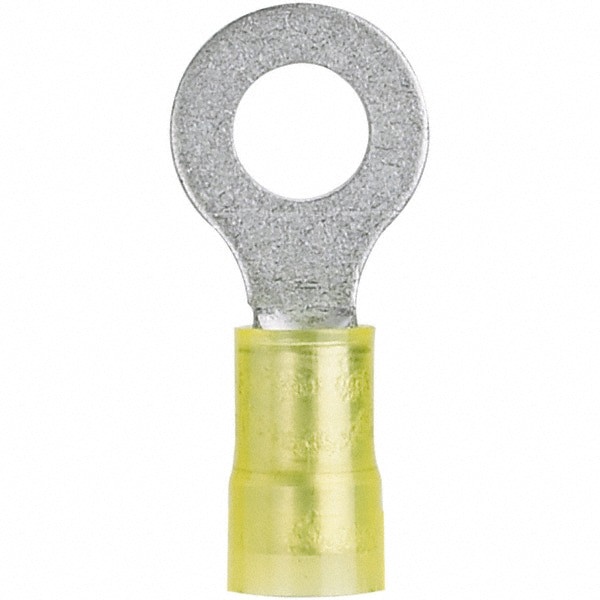 Rectangle Ring Terminal: Fully Insulated, 12 to 10 AWG, Crimp Connection