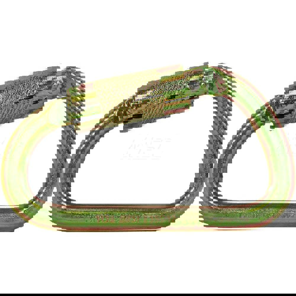 Carabiners; Gate Type: Auto Locking ; Gate Width: 0.84 ; Inside Length: 4.7000 ; Narrow End Inside Width: 2.7 ; Material: Steel ; UNSPSC Code: 46182300