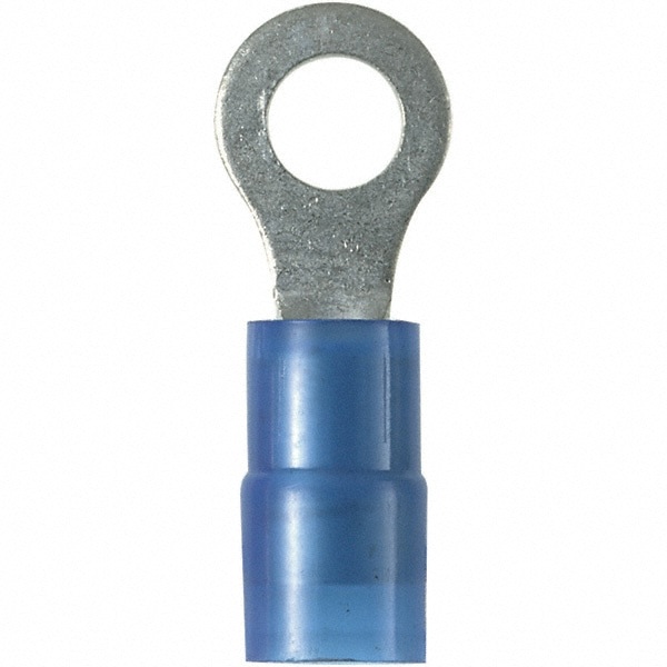 Rectangle Ring Terminal: Fully Insulated, 18 to 14 AWG, Crimp Connection