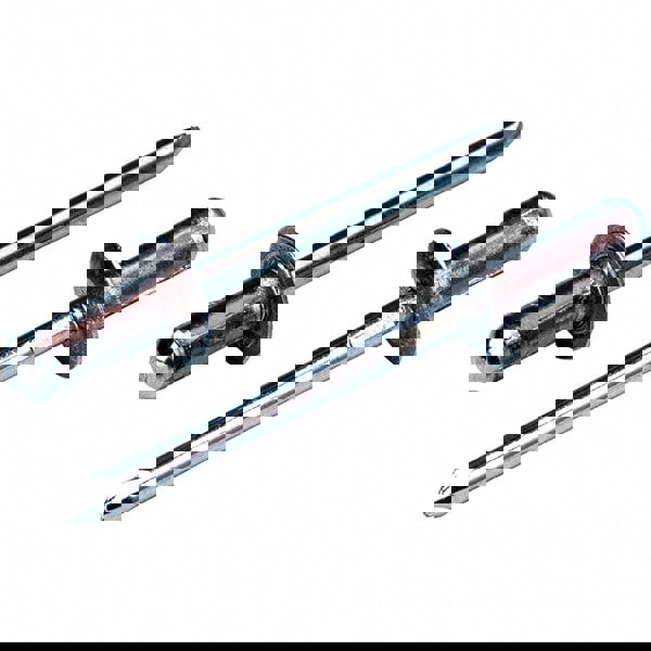 Open End Blind Rivet: Size 4, Countersunk Head, Aluminum Body, Steel Mandrel