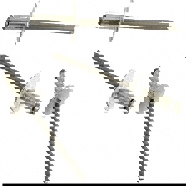 Open End Blind Rivet: Size 6, Dome Head, Aluminum Body, Steel Mandrel