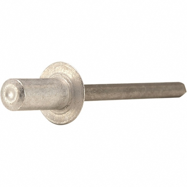 Blind Rivet: Size 6, Dome Head, Aluminum Body, Steel Mandrel