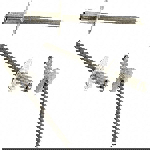 Open End Blind Rivet: Size 6, Dome Head, Aluminum Body, Steel Mandrel