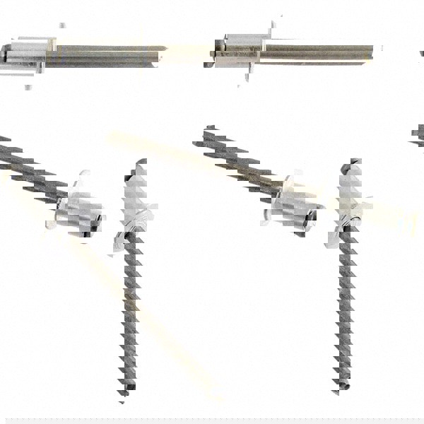 Open End Blind Rivet: Size 8, Dome Head, Aluminum Body, Aluminum Mandrel