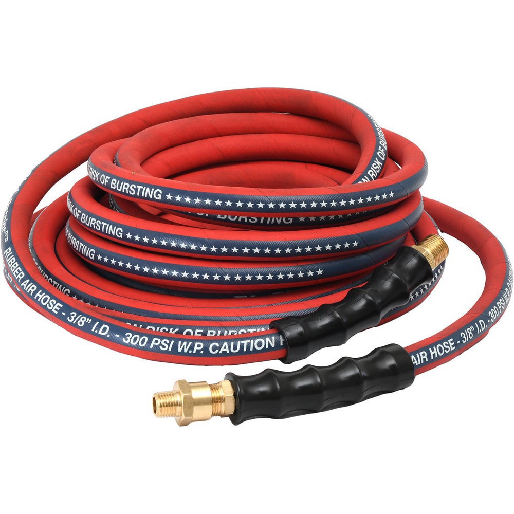 Air & Multi-Purpose Hose; Hose Type: Multipurpose Air Hose ; Length Ft. (Feet): 15 ; Type: Rubber Air Hose ; Color: Red ; Material: Rubber ; Inside Diameter (Inch): 3/8