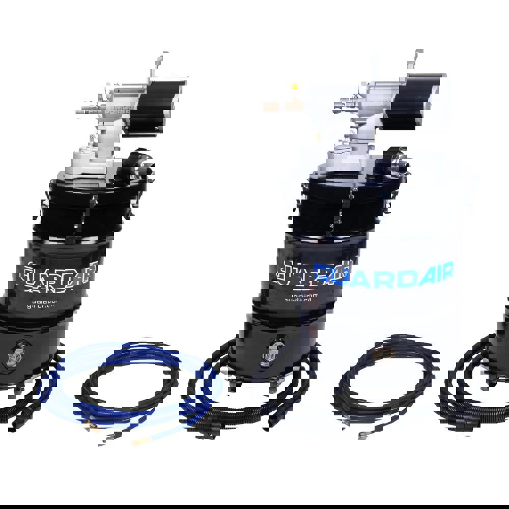 Wet/Dry Vacs; Power Source: Air ; Filtration Type: HEPA ; Collection Capacity: 20 ; Vacuum Collection Type: Bagless ; Tank Material: Steel ; Maximum Air Flow: 129