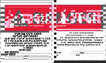 Hazardous Material Label: 