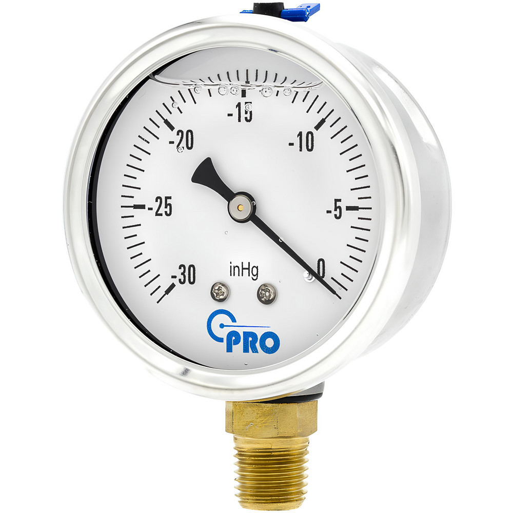 Pressure Gauges; Gauge Type: Pressure Single Scale ; Scale Type: Single ; Accuracy (%): 3-2-3% ; Dial Type: Analog ; Thread Type: NPT ; Bourdon Tube Material: Stainless Steel