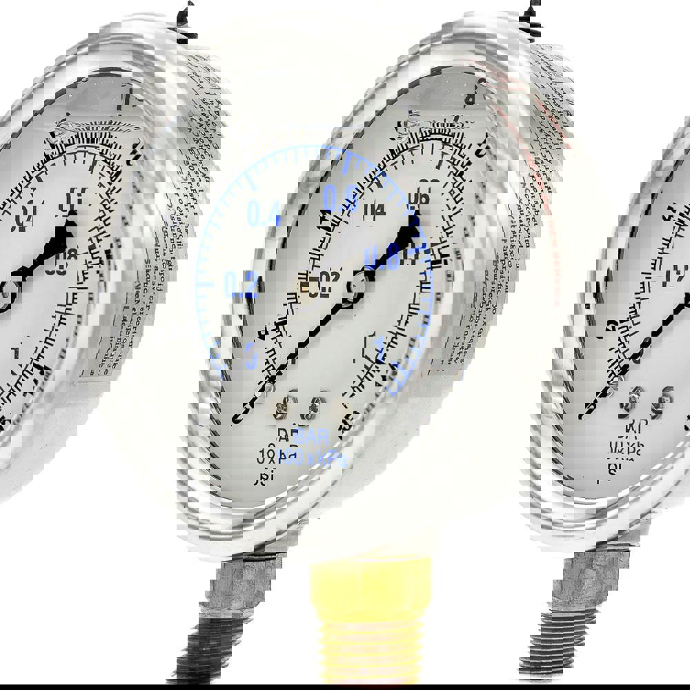 Pressure Gauges; Gauge Type: Industrial Pressure Gauges ; Scale Type: Dual ; Accuracy (%): 2-1-2% ; Dial Type: Analog ; Thread Type: 1/4