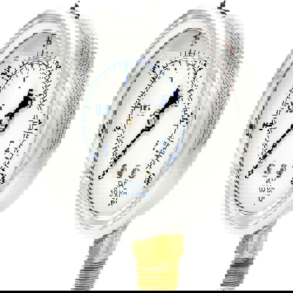 Pressure Gauges; Gauge Type: Industrial Pressure Gauges ; Scale Type: Dual ; Accuracy (%): 2-1-2% ; Dial Type: Analog ; Thread Type: 1/4