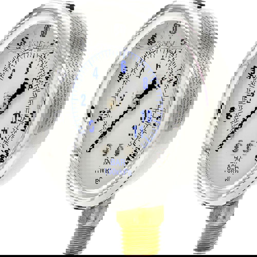 Pressure Gauges; Gauge Type: Industrial Pressure Gauges ; Scale Type: Dual ; Accuracy (%): 2-1-2% ; Dial Type: Analog ; Thread Type: 1/4
