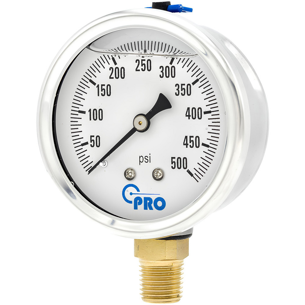 Pressure Gauges; Gauge Type: Pressure Single Scale ; Scale Type: Single ; Accuracy (%): 3-2-3% ; Dial Type: Analog ; Thread Type: NPT ; Bourdon Tube Material: Stainless Steel