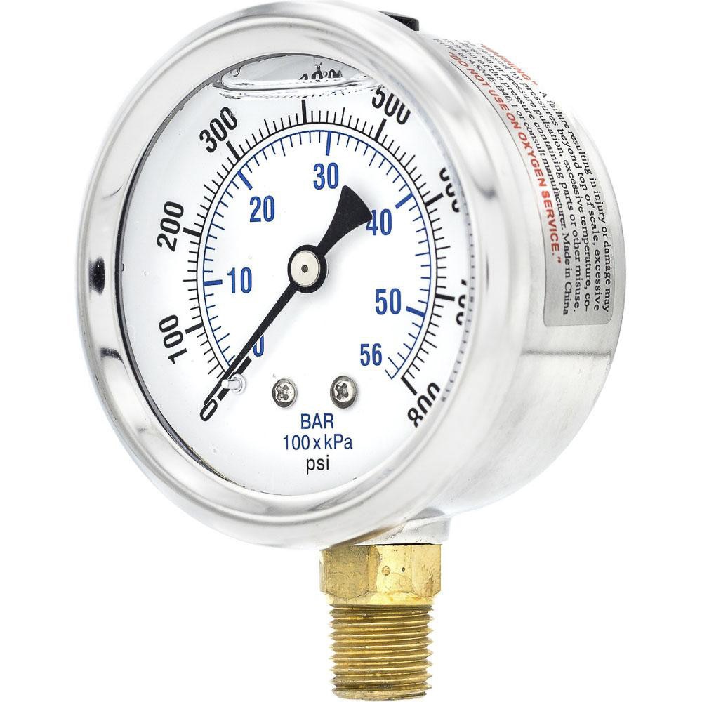 Pressure Gauges; Gauge Type: Industrial Pressure Gauges ; Scale Type: Dual ; Accuracy (%): 2-1-2% ; Dial Type: Analog ; Thread Type: 1/4
