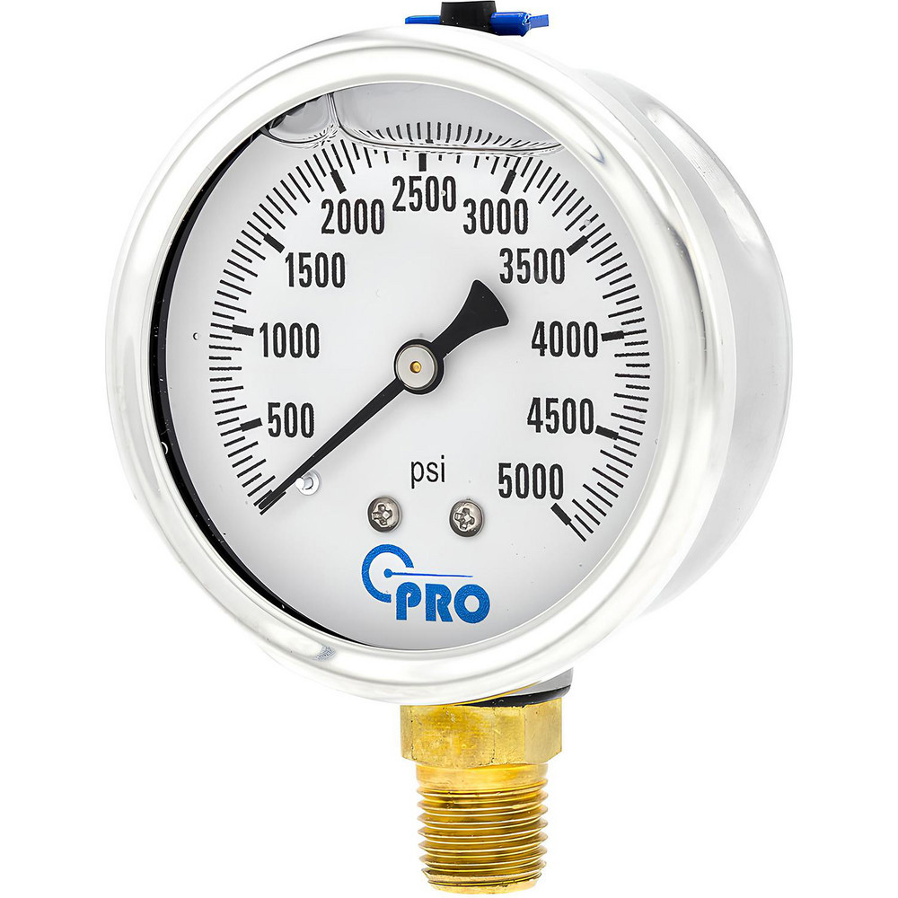 Pressure Gauges; Gauge Type: Pressure Single Scale ; Scale Type: Single ; Accuracy (%): 3-2-3% ; Dial Type: Analog ; Thread Type: NPT ; Bourdon Tube Material: Stainless Steel