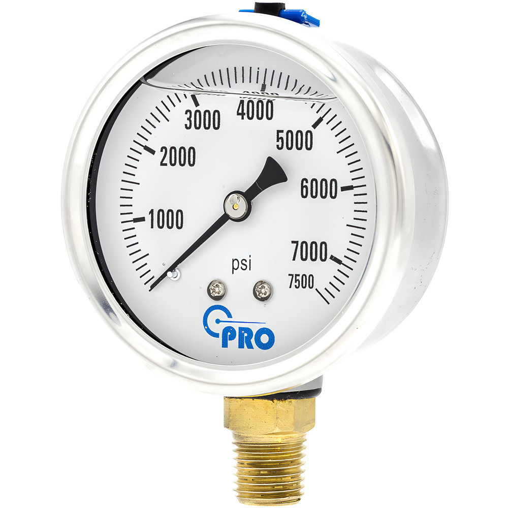 Pressure Gauges; Gauge Type: Pressure Single Scale ; Scale Type: Single ; Accuracy (%): 3-2-3% ; Dial Type: Analog ; Thread Type: NPT ; Bourdon Tube Material: Stainless Steel
