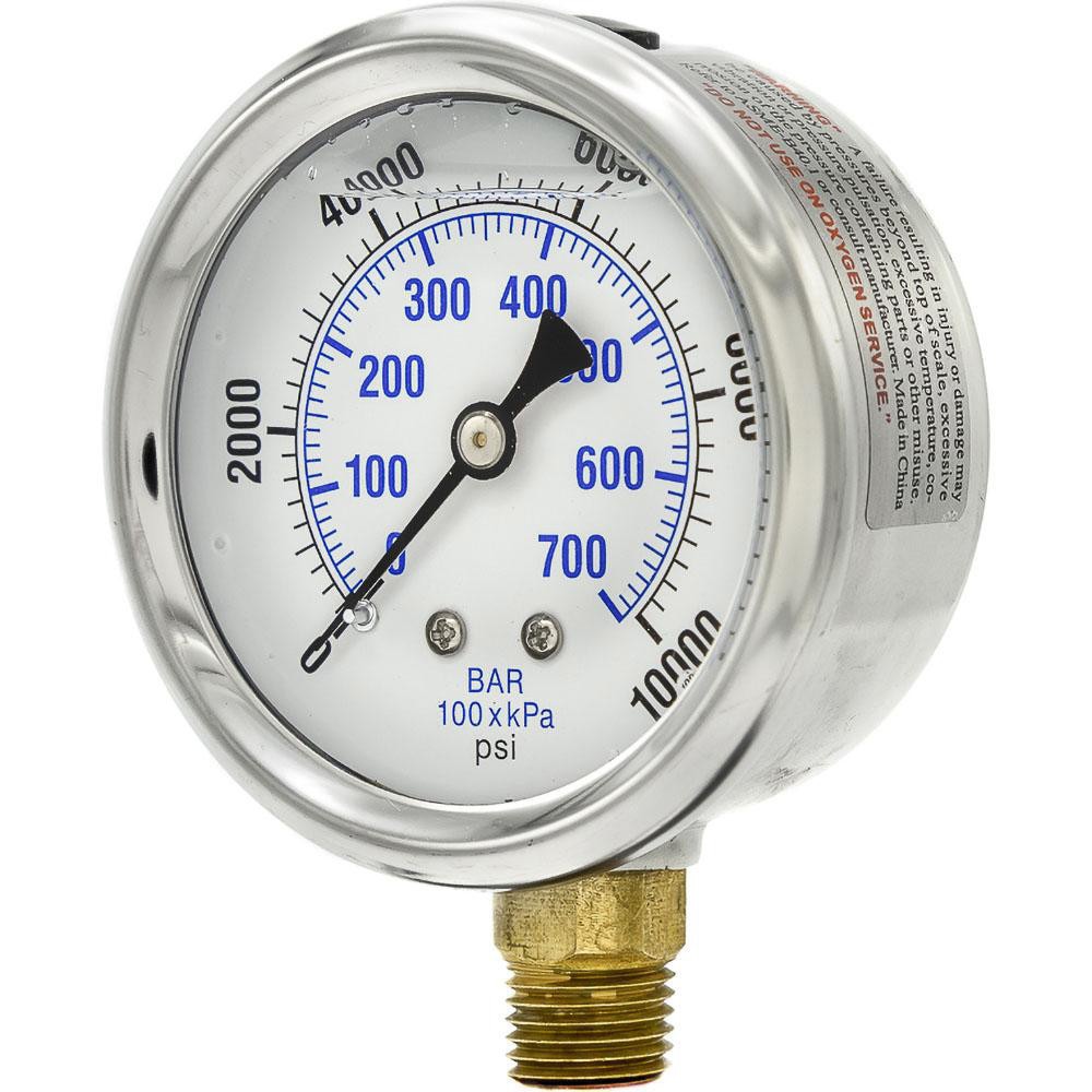 Pressure Gauges; Gauge Type: Industrial Pressure Gauges ; Scale Type: Dual ; Accuracy (%): 2-1-2% ; Dial Type: Analog ; Thread Type: 1/4