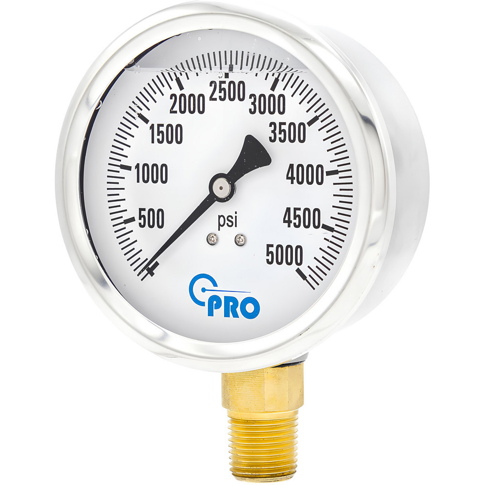 Pressure Gauges; Gauge Type: Pressure Single Scale ; Scale Type: Single ; Accuracy (%): 3-2-3% ; Dial Type: Analog ; Thread Type: NPT ; Bourdon Tube Material: Stainless Steel