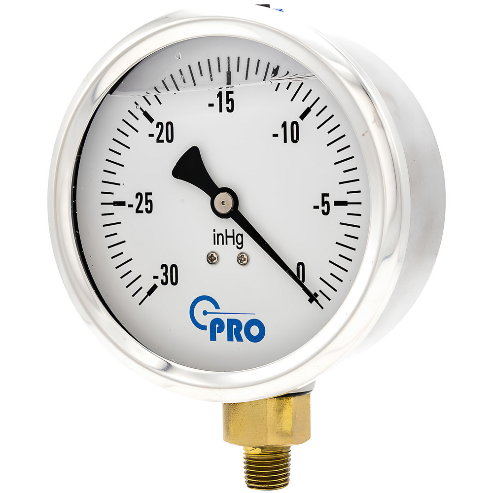 Pressure Gauges; Gauge Type: Pressure Single Scale ; Scale Type: Single ; Accuracy (%): 3-2-3% ; Dial Type: Analog ; Thread Type: NPT ; Bourdon Tube Material: Stainless Steel