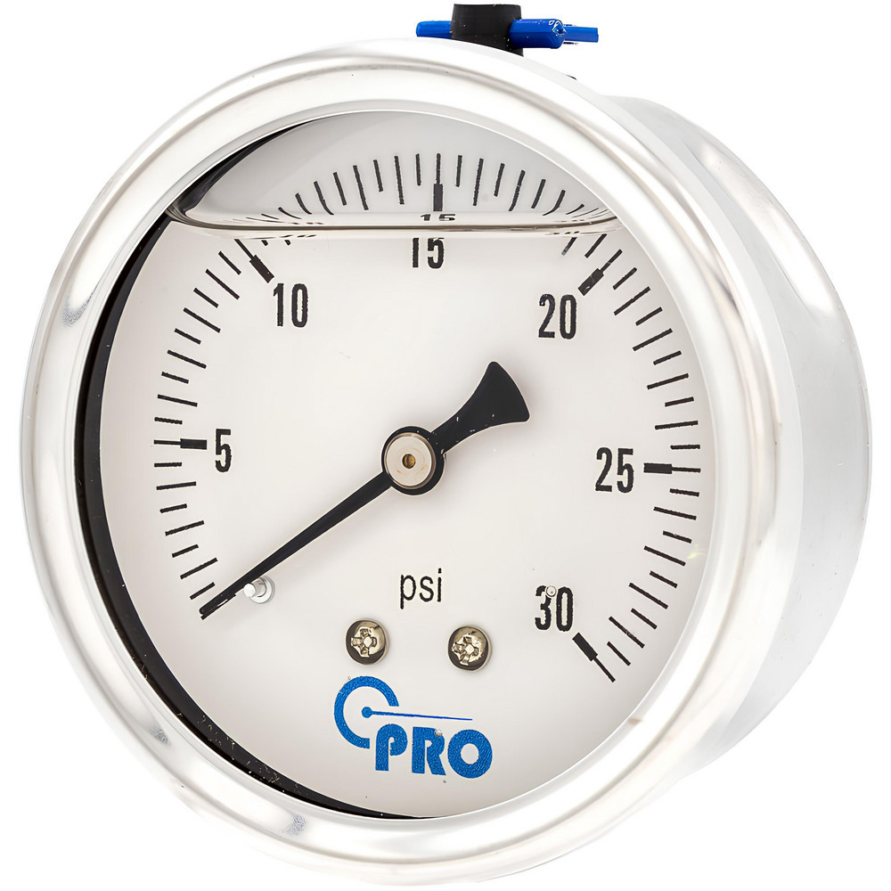 Pressure Gauges; Gauge Type: Pressure Single Scale ; Scale Type: Single ; Accuracy (%): 3-2-3% ; Dial Type: Analog ; Thread Type: NPT ; Bourdon Tube Material: Stainless Steel