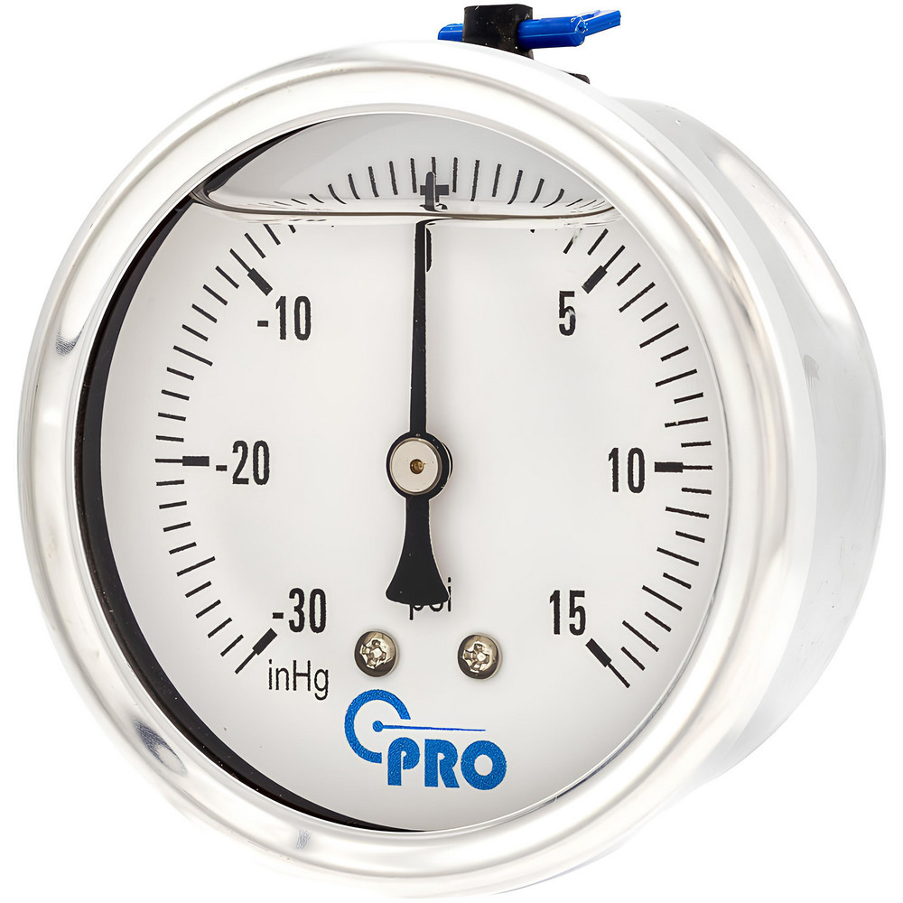 Pressure Gauges; Gauge Type: Pressure Single Scale ; Scale Type: Single ; Accuracy (%): 3-2-3% ; Dial Type: Analog ; Thread Type: NPT ; Bourdon Tube Material: Stainless Steel