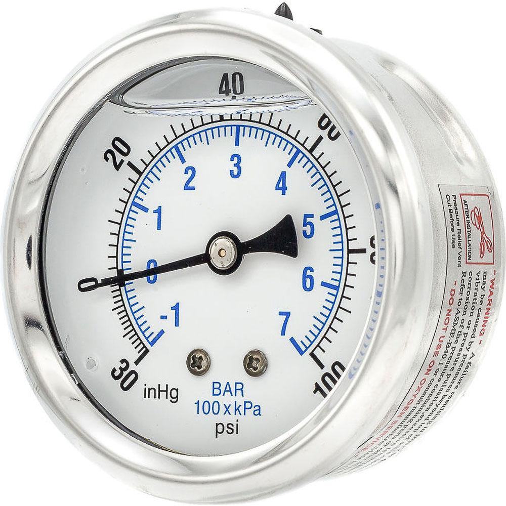 Pressure Gauges; Gauge Type: Industrial Pressure Gauges ; Scale Type: Dual ; Accuracy (%): 2-1-2% ; Dial Type: Analog ; Thread Type: 1/4