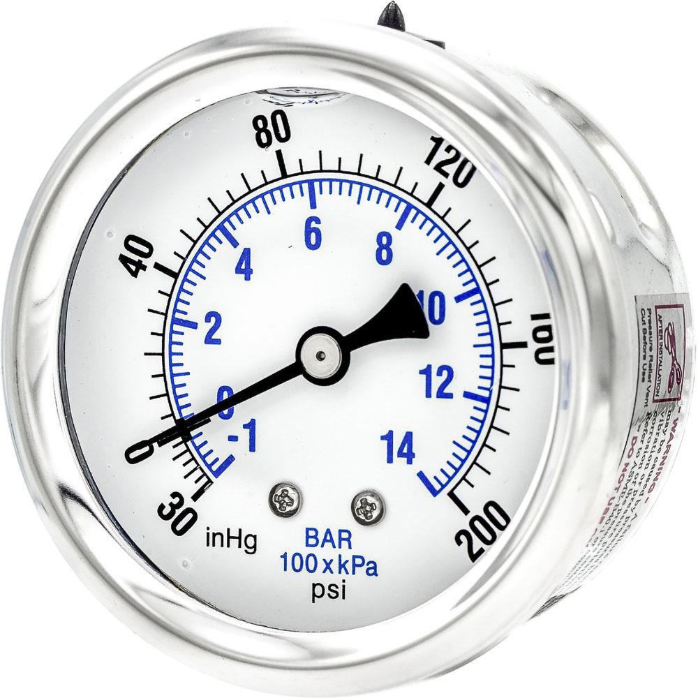 Pressure Gauges; Gauge Type: Industrial Pressure Gauges ; Scale Type: Dual ; Accuracy (%): 2-1-2% ; Dial Type: Analog ; Thread Type: 1/4