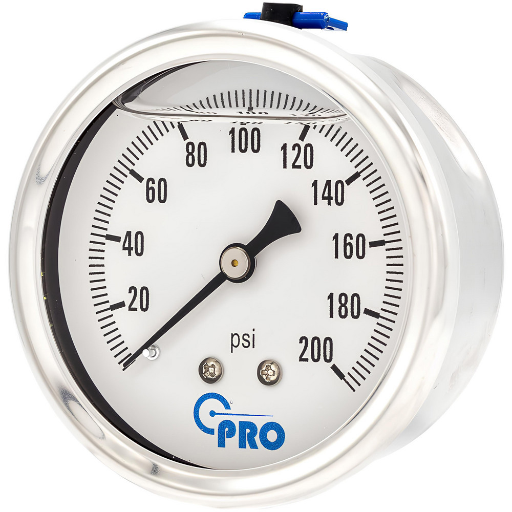 Pressure Gauges; Gauge Type: Pressure Single Scale ; Scale Type: Single ; Accuracy (%): 3-2-3% ; Dial Type: Analog ; Thread Type: NPT ; Bourdon Tube Material: Stainless Steel