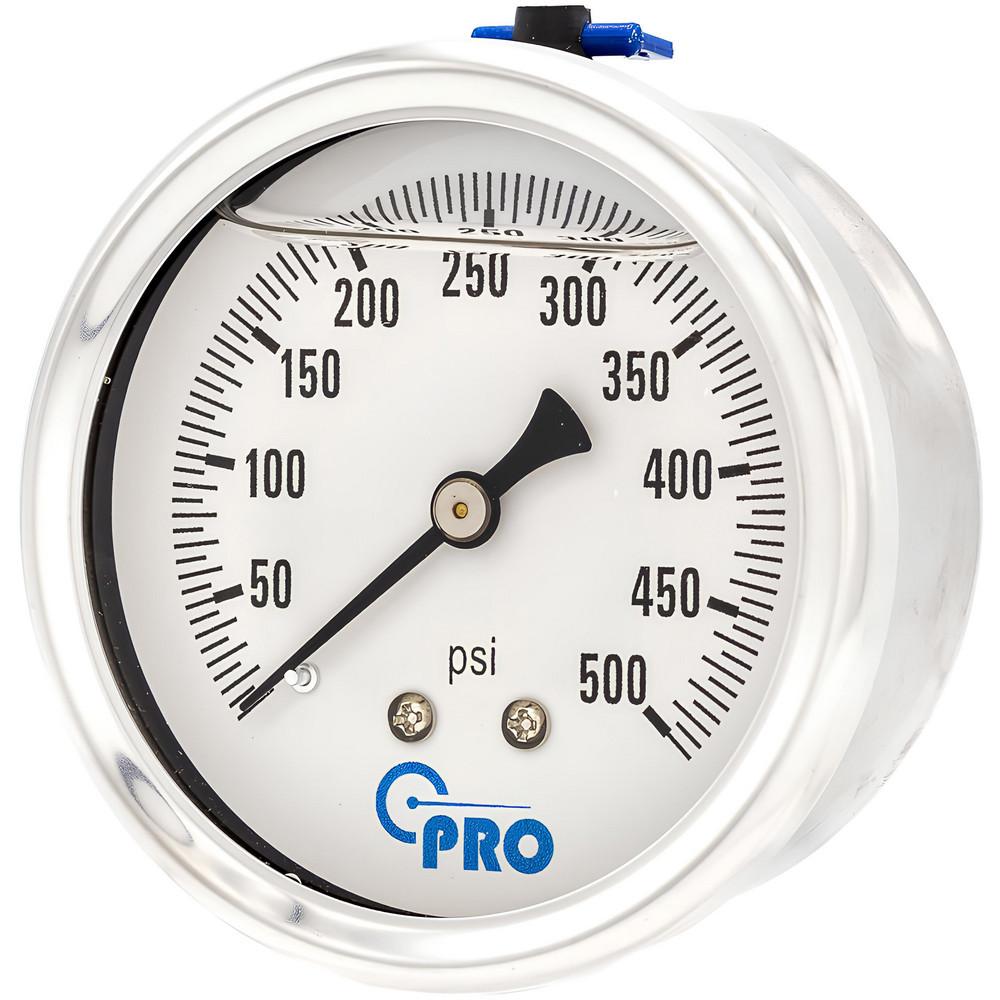 Pressure Gauges; Gauge Type: Pressure Single Scale ; Scale Type: Single ; Accuracy (%): 3-2-3% ; Dial Type: Analog ; Thread Type: NPT ; Bourdon Tube Material: Stainless Steel