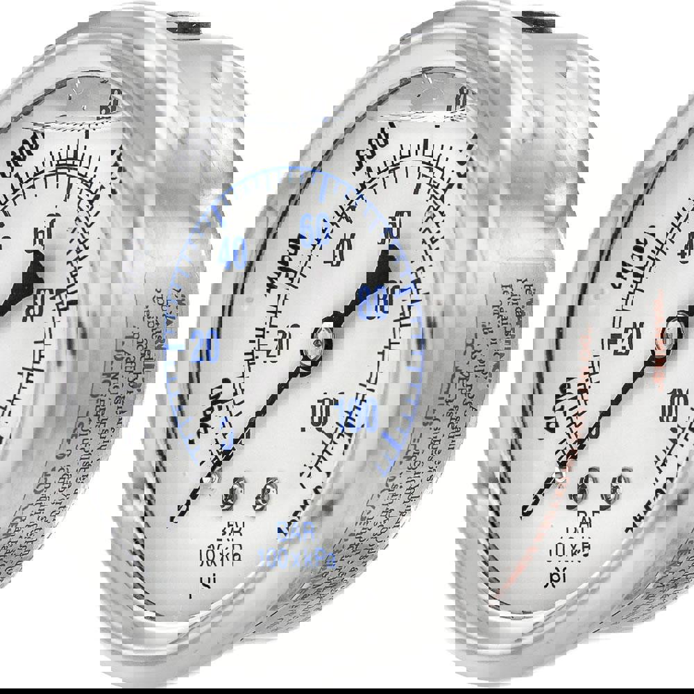 Pressure Gauges; Gauge Type: Industrial Pressure Gauges ; Scale Type: Dual ; Accuracy (%): 2-1-2% ; Dial Type: Analog ; Thread Type: 1/4