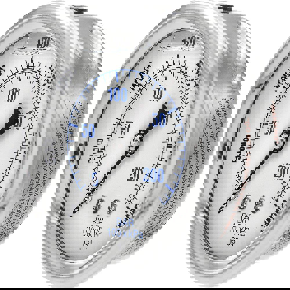 Pressure Gauges; Gauge Type: Industrial Pressure Gauges ; Scale Type: Dual ; Accuracy (%): 2-1-2% ; Dial Type: Analog ; Thread Type: 1/4