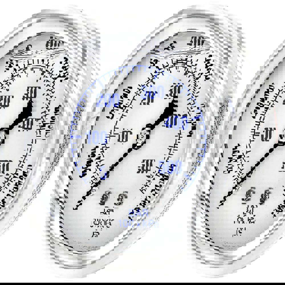Pressure Gauges; Gauge Type: Industrial Pressure Gauges ; Scale Type: Dual ; Accuracy (%): 2-1-2% ; Dial Type: Analog ; Thread Type: 1/4