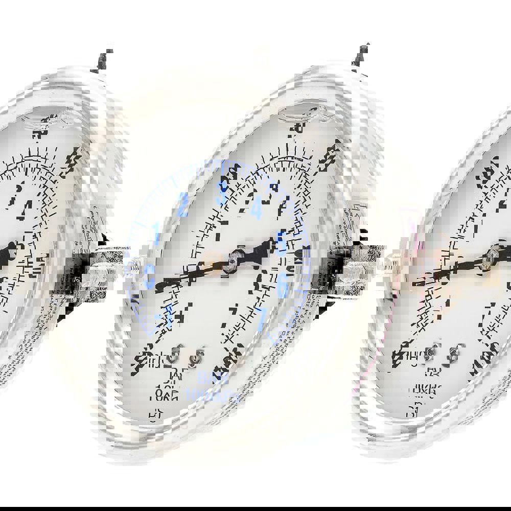 Pressure Gauges; Gauge Type: Industrial Pressure Gauges ; Scale Type: Dual ; Accuracy (%): 2-1-2% ; Dial Type: Analog ; Thread Type: 1/4