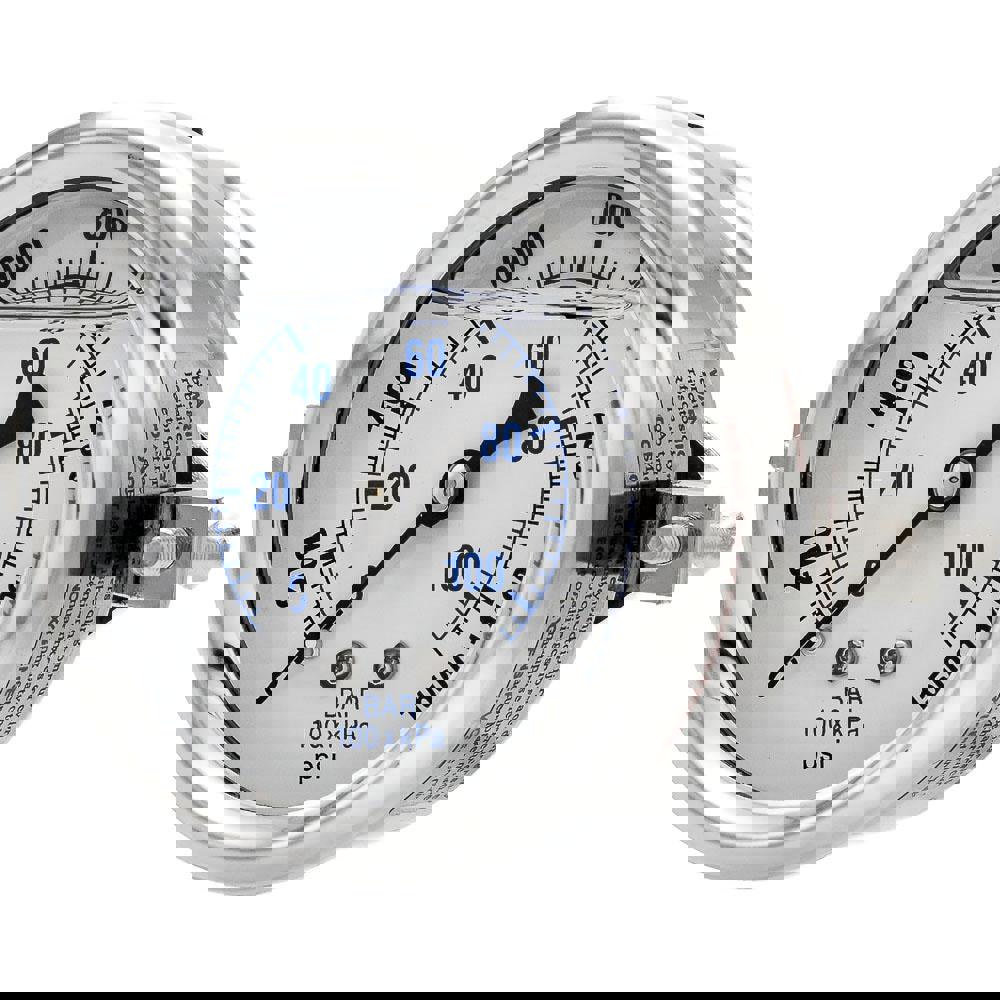 Pressure Gauges; Gauge Type: Industrial Pressure Gauges ; Scale Type: Dual ; Accuracy (%): 2-1-2% ; Dial Type: Analog ; Thread Type: 1/4