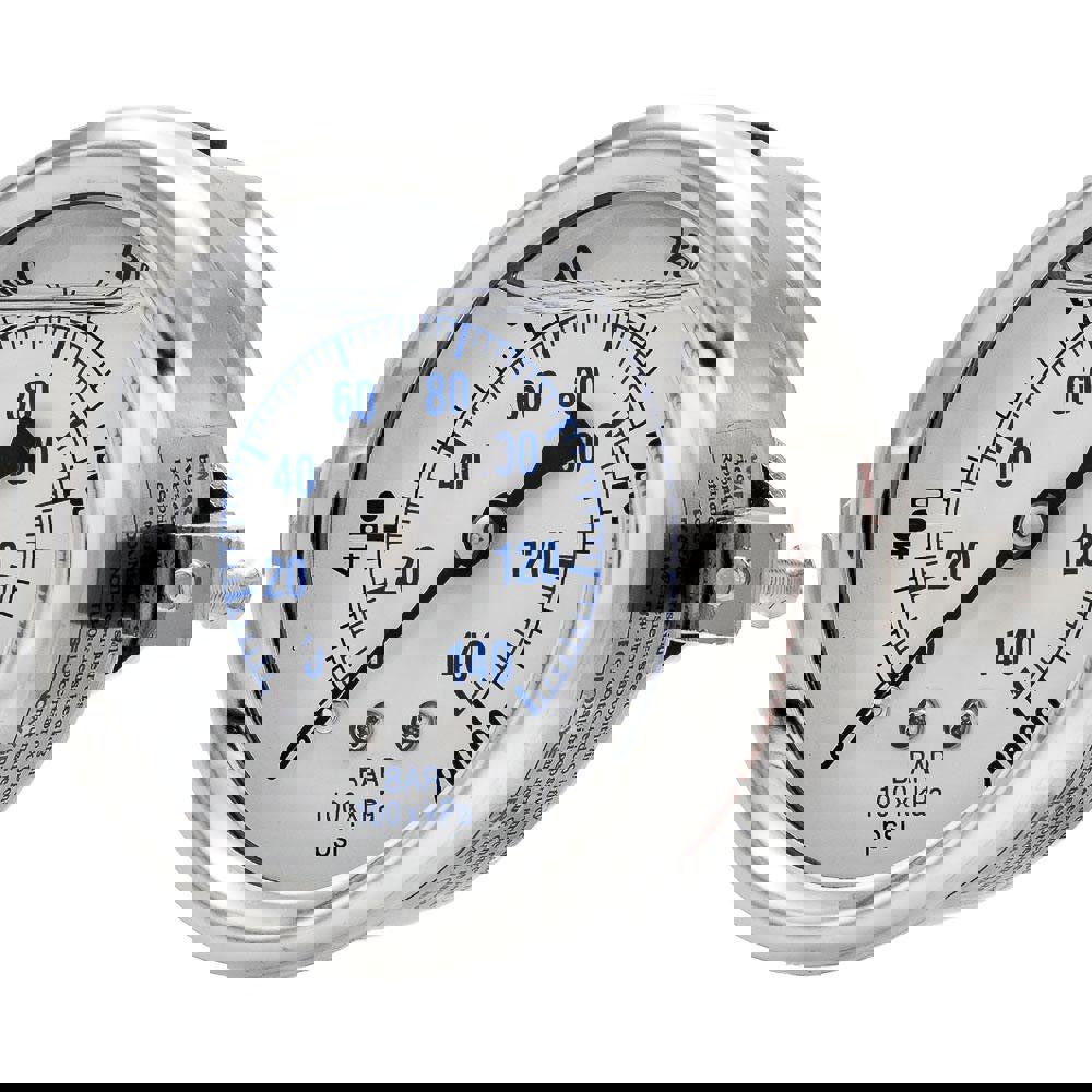 Pressure Gauges; Gauge Type: Industrial Pressure Gauges ; Scale Type: Dual ; Accuracy (%): 2-1-2% ; Dial Type: Analog ; Thread Type: 1/4