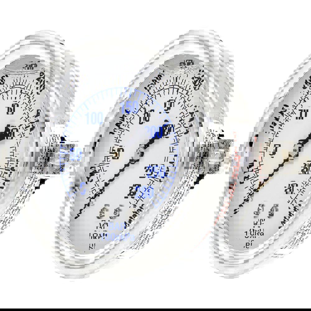 Pressure Gauges; Gauge Type: Industrial Pressure Gauges ; Scale Type: Dual ; Accuracy (%): 2-1-2% ; Dial Type: Analog ; Thread Type: 1/4