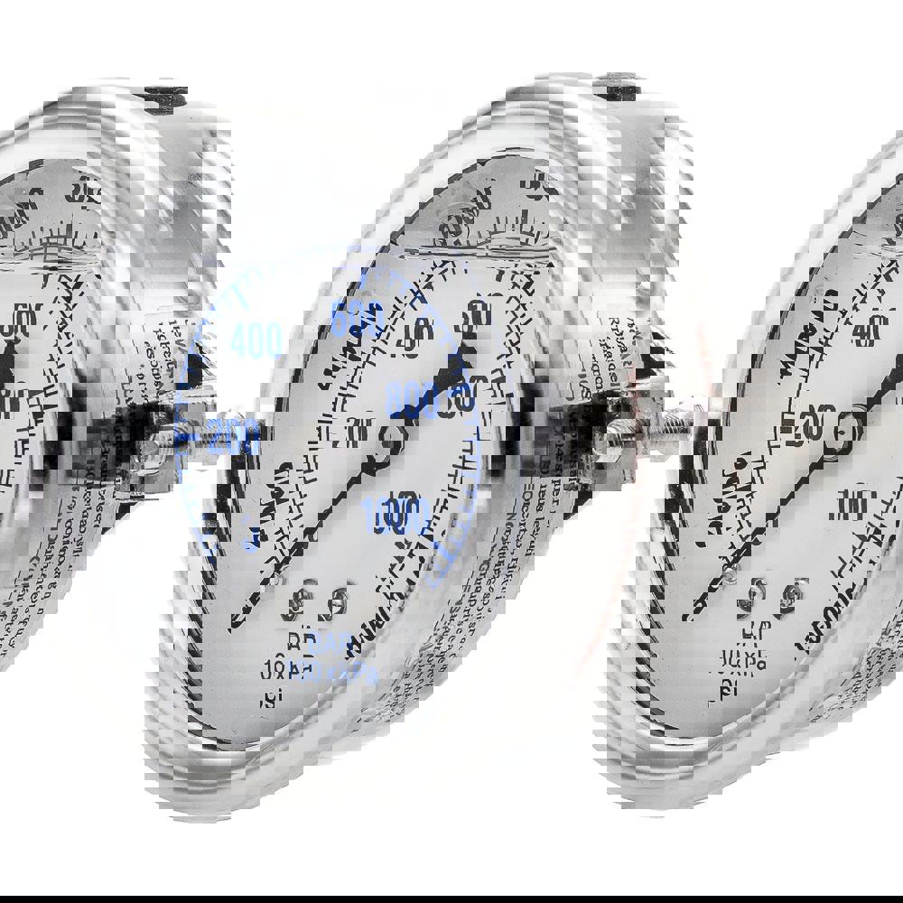 Pressure Gauges; Gauge Type: Industrial Pressure Gauges ; Scale Type: Dual ; Accuracy (%): 2-1-2% ; Dial Type: Analog ; Thread Type: 1/4
