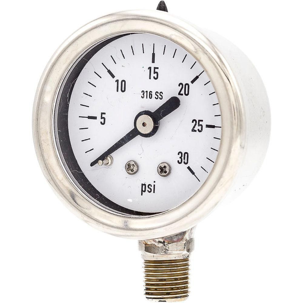 Pressure Gauges; Gauge Type: Industrial Pressure Gauges ; Scale Type: Single ; Accuracy (%): 3-2-3% ; Dial Type: Analog ; Thread Type: NPT ; Bourdon Tube Material: 316 Stainless Steel
