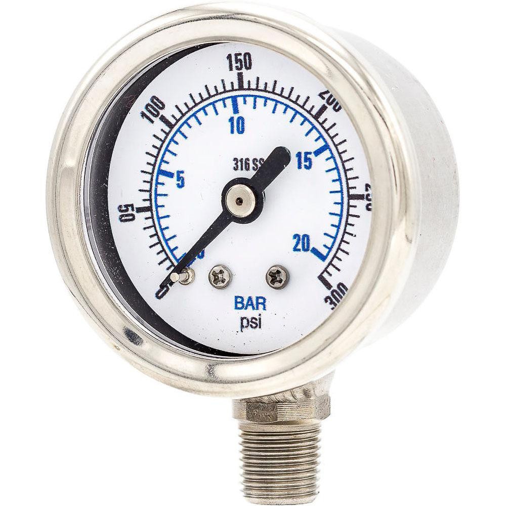 Pressure Gauges; Gauge Type: Industrial Pressure Gauges ; Scale Type: Dual ; Accuracy (%): 3-2-3% ; Dial Type: Analog ; Thread Type: NPT ; Bourdon Tube Material: 316 Stainless Steel