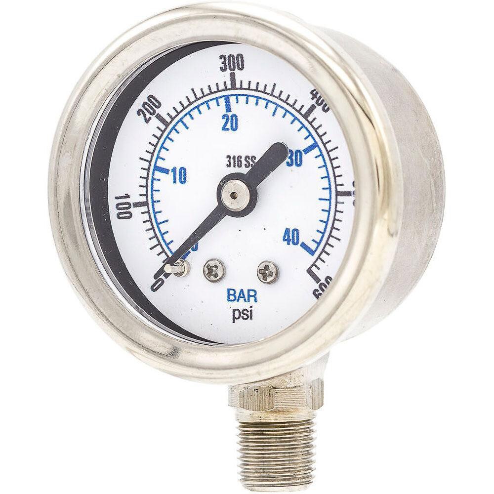 Pressure Gauges; Gauge Type: Industrial Pressure Gauges ; Scale Type: Dual ; Accuracy (%): 3-2-3% ; Dial Type: Analog ; Thread Type: NPT ; Bourdon Tube Material: 316 Stainless Steel