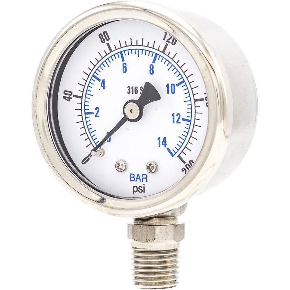 Pressure Gauges; Gauge Type: Industrial Pressure Gauges ; Scale Type: Dual ; Accuracy (%): 3-2-3% ; Dial Type: Analog ; Thread Type: 1/4