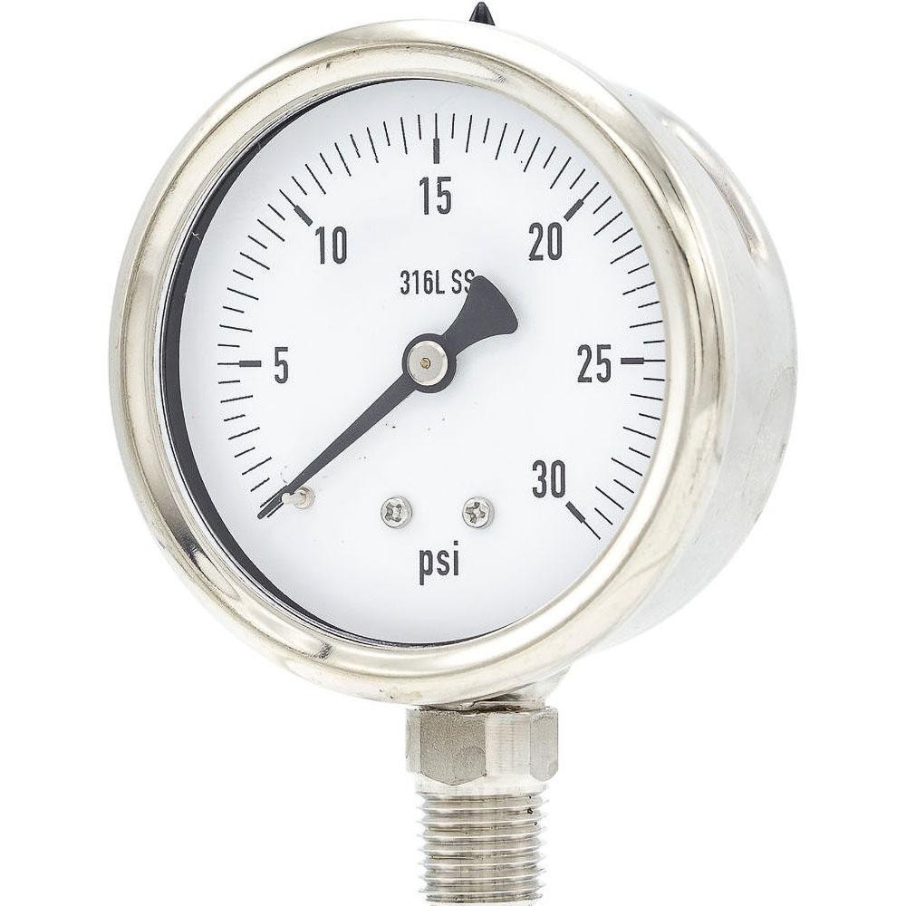 Pressure Gauges; Gauge Type: Industrial Pressure Gauges ; Scale Type: Single ; Accuracy (%): 2-1-2% ; Dial Type: Analog ; Thread Type: 1/4