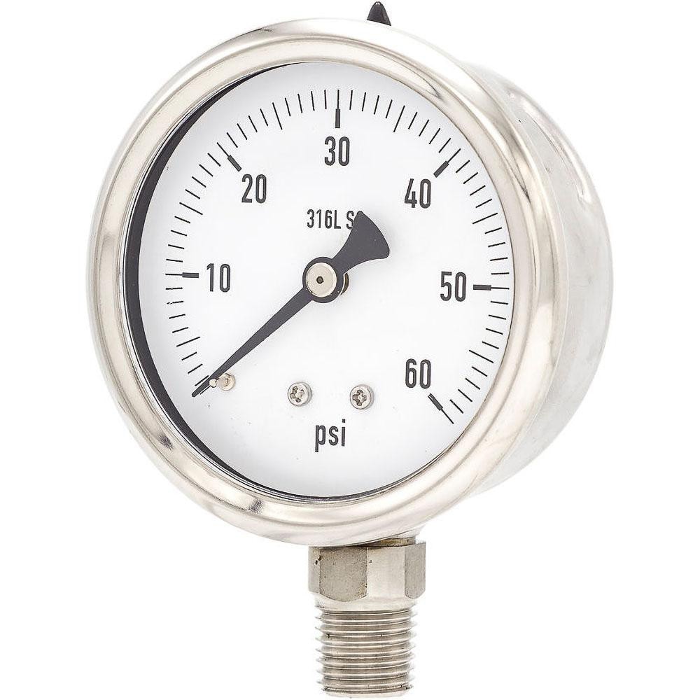 Pressure Gauges; Gauge Type: Industrial Pressure Gauges ; Scale Type: Single ; Accuracy (%): 2-1-2% ; Dial Type: Analog ; Thread Type: 1/4
